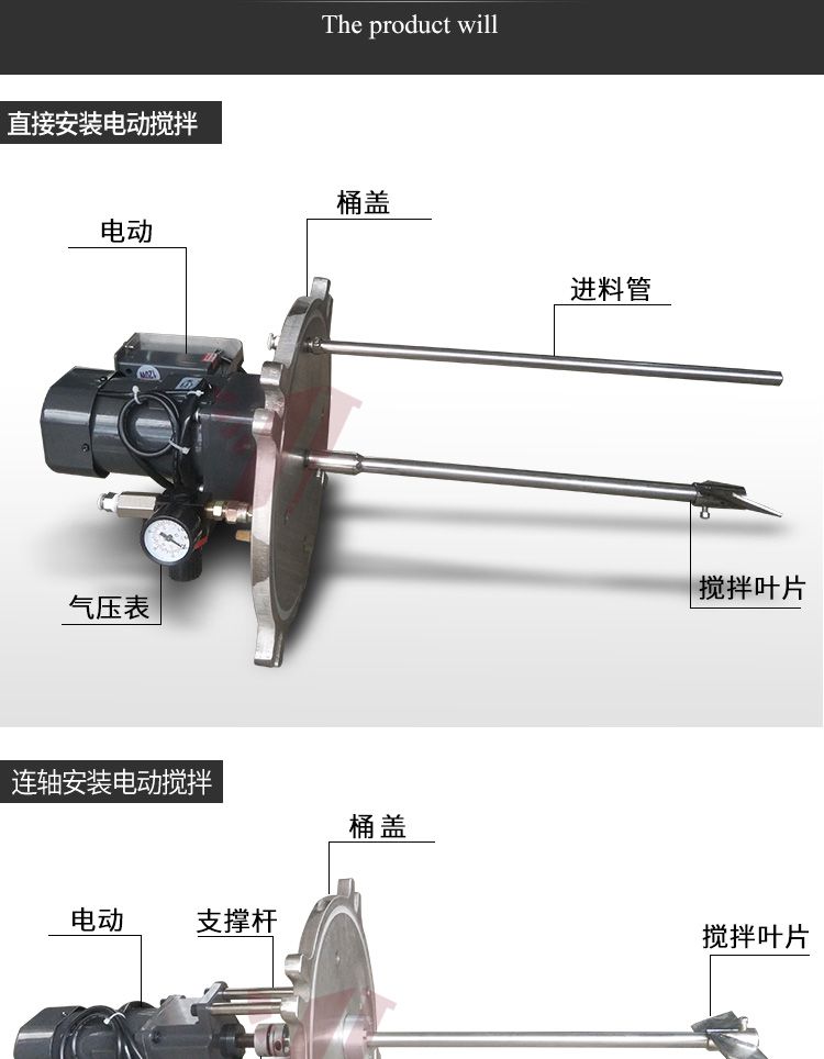 直接安裝電動(dòng)攪拌
